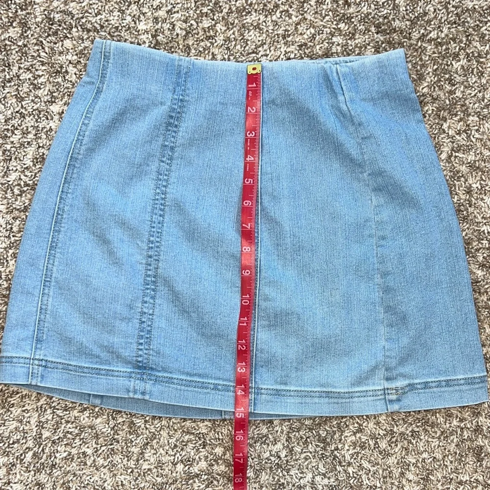 No Boundaries Denim Blue Mini Skirt - Picture 6 of 6